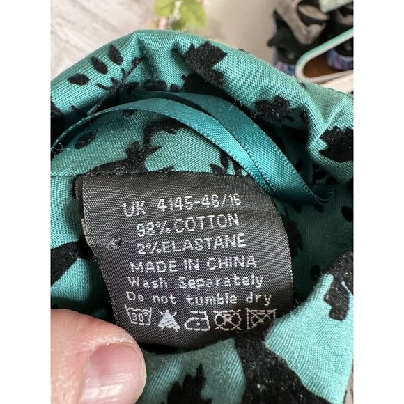 Hell Bunny Sherwood Woodland Green 1950’s Dress Size Small - Picture 8 of 9